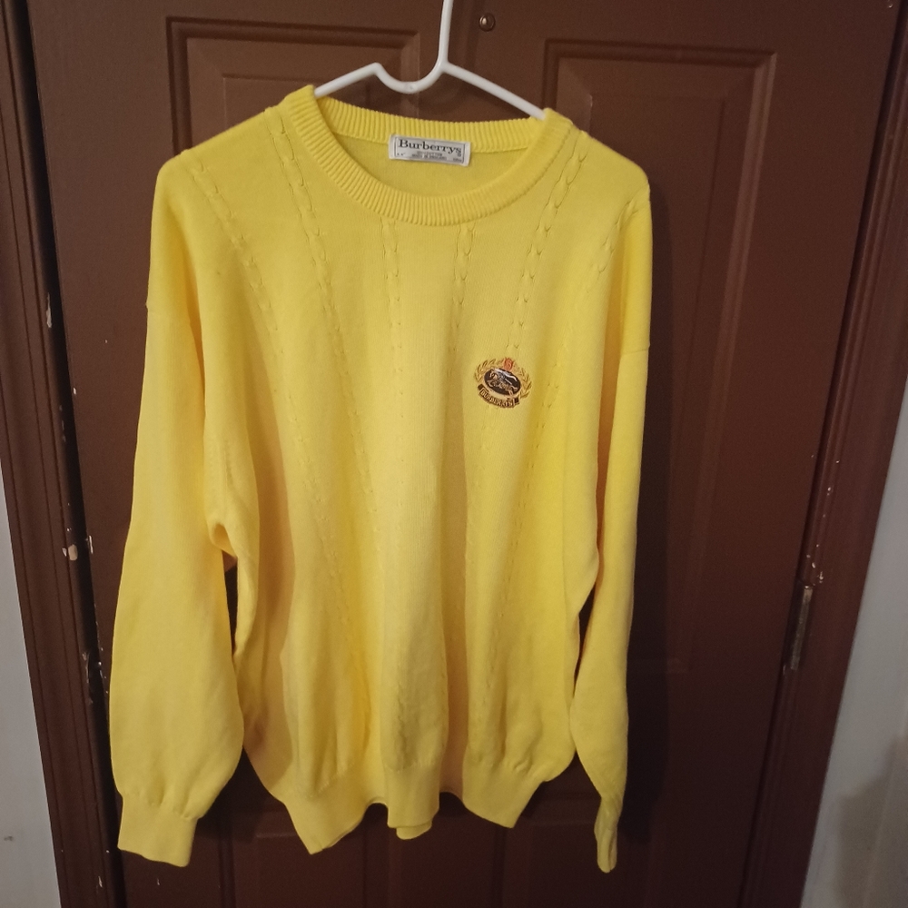 Vintage Mens Burberrys Sweater Made In England XL